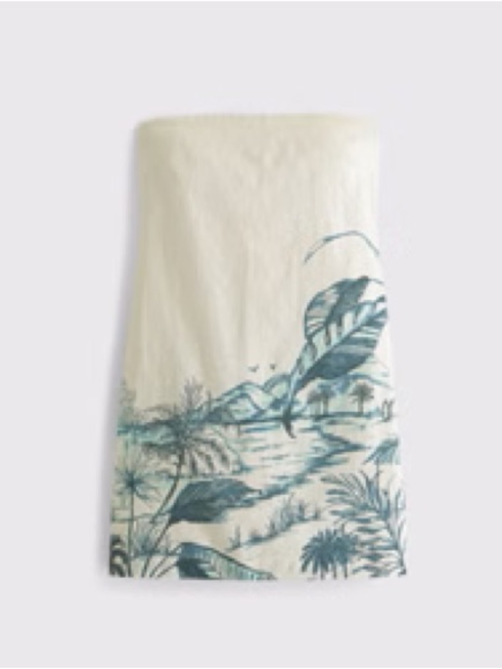 Abercrombie & Fitch Cream Mini Dress with Teal Botanical Print